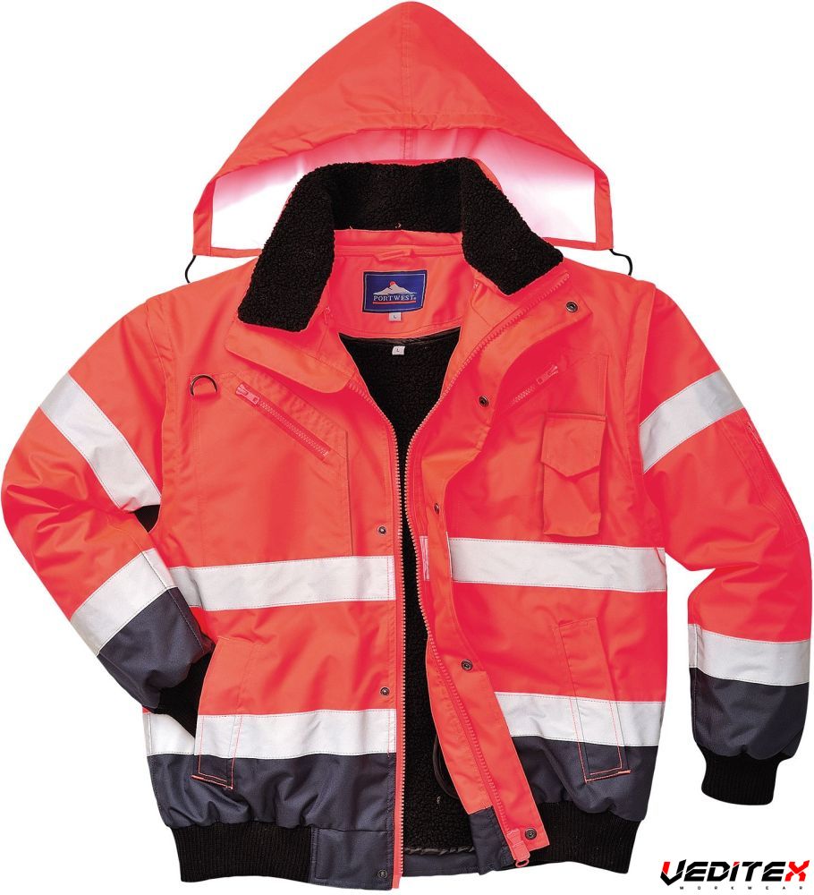 Blouson Bicolore Fluo Avec Manches Amovibles 3 En 1- C465 [PORTWEST ...