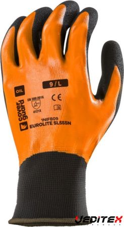 Gant enduit Nitrile main total dos +nitrile grainé paume -4121X