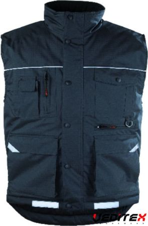 Gilet imperméable matelassé multipoche en ripstop