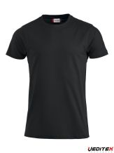 T-shirt en coton col rond Noir