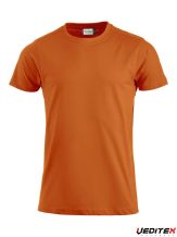 T-shirt en coton col rond orange sanguine