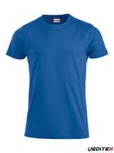 T-shirt en coton col rond bleu royal